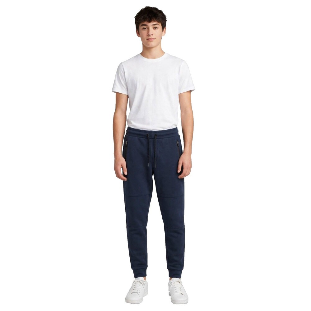 Aeropostale Jogger Pants XS Navy Blue Zip Pocket Moto Tapered Drawstring Tech
